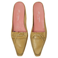 Santoni Slippers/Ballerinas Leather in Ochre