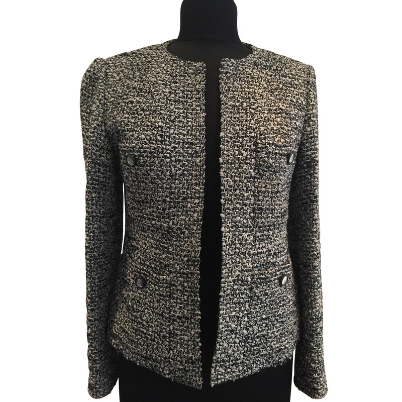Chanel Boucle jacket mirror buttons
