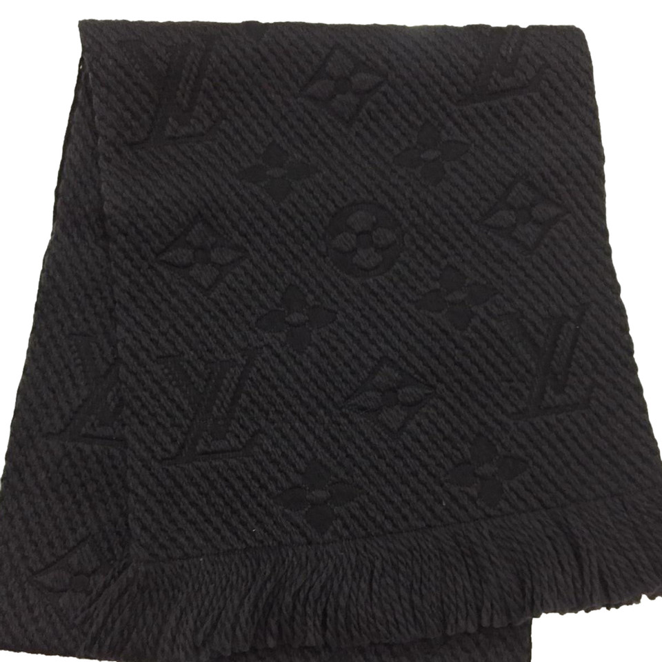 Louis Vuitton Monogram Tuch aus Wolle in Schwarz