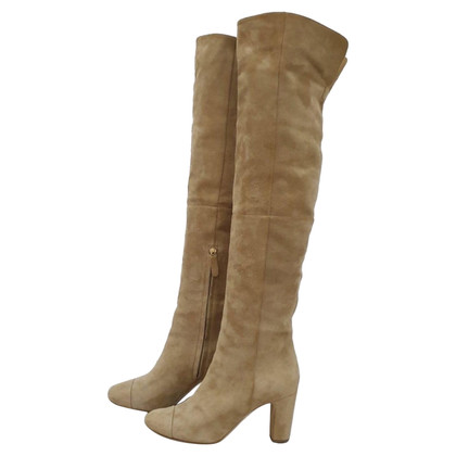 Chanel Boots Suede in Beige
