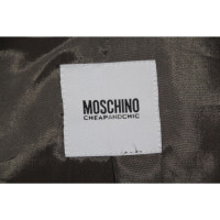 Moschino Jacke/Mantel aus Wolle in Oliv
