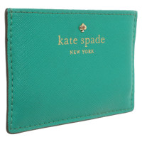 Kate Spade Täschchen/Portemonnaie aus Leder in Grün