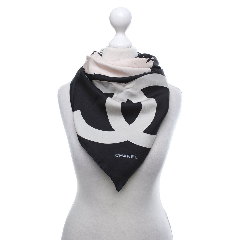 Chanel Zijden sjaal met motiefprint