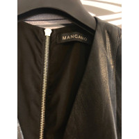 Mangano Kleid aus Leder in Schwarz