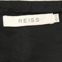 Reiss Zwarte rok met plooien detail