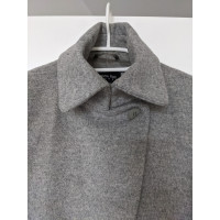 Patrizia Pepe Jacke/Mantel aus Wolle in Grau