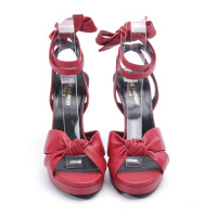 Saint Laurent Sandals Leather in Red