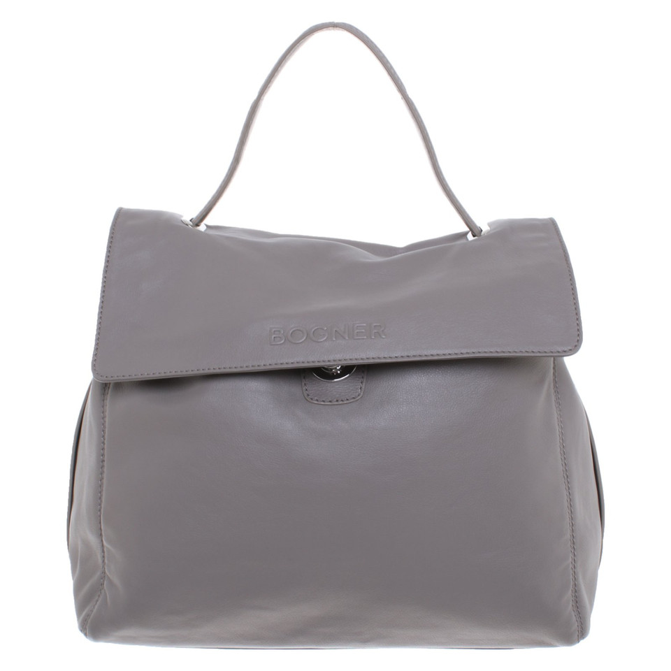 Bogner Handtasche aus Leder in Grau