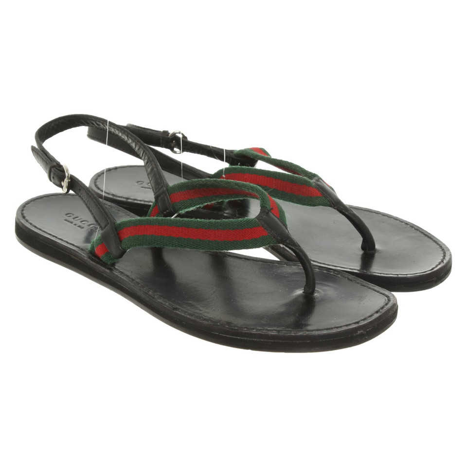 Gucci Sandals Leather in Black
