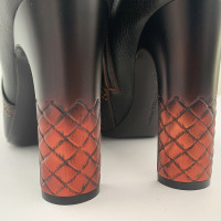 Bottega Veneta Bottes en Cuir en Marron