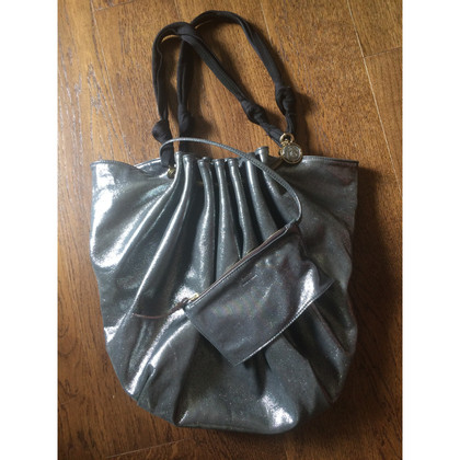 Lanvin Handtasche aus Leder in Silbern