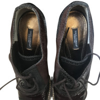 Dolce & Gabbana Lace-up shoes Leather in Bordeaux