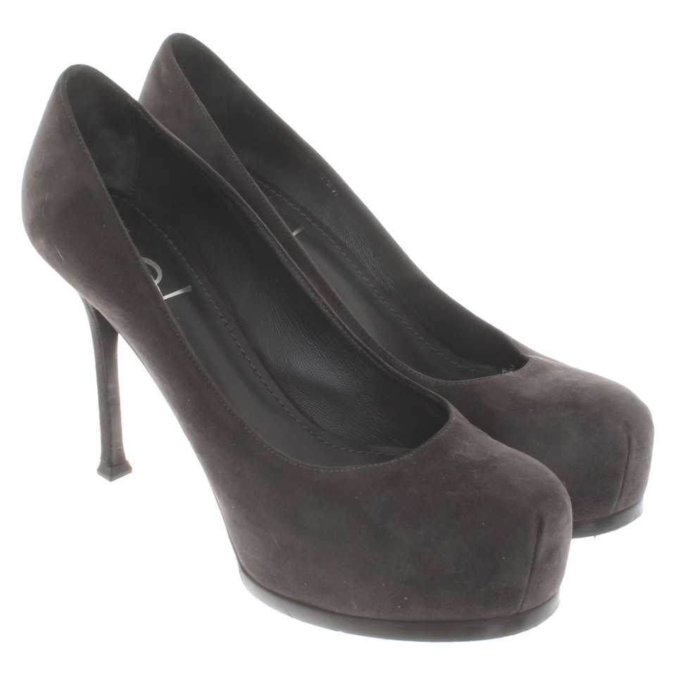 Yves Saint Laurent Suede suede Plateau-Pumps