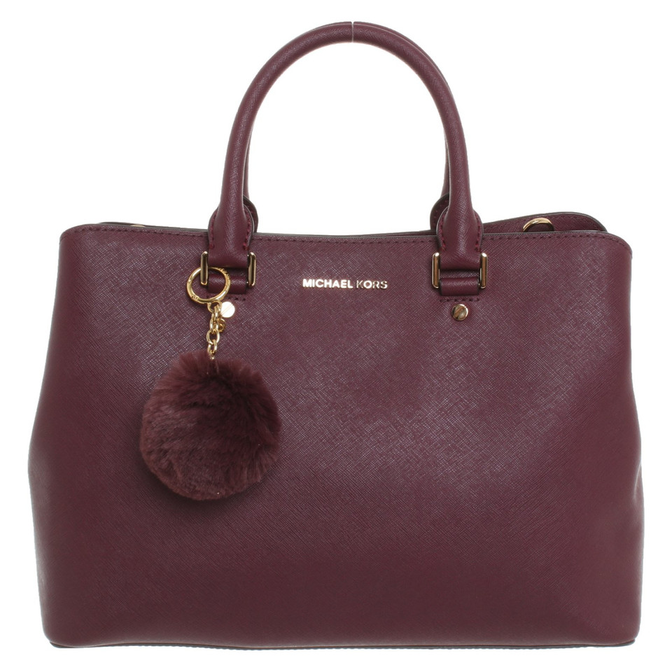 Michael Kors Handtasche aus Leder in Bordeaux