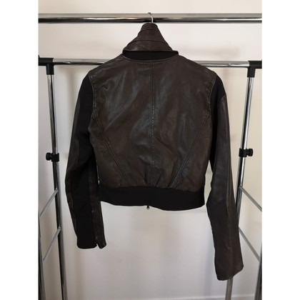 Ilaria Nistri Jacket/Coat Leather in Brown