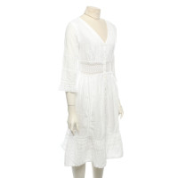 Velvet Kleid aus Baumwolle in Weiß