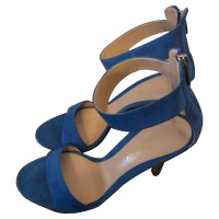 Gianvito Rossi Chaussures compensées en Daim en Bleu