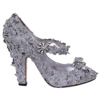 Dolce & Gabbana Pumps/Peeptoes Cotton in Silvery