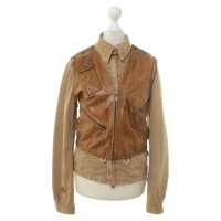 Belstaff Giacca in cotone con gilet in pelle