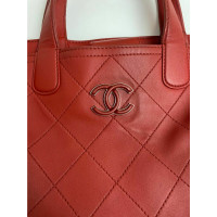 Chanel Shopping Tote in Pelle in Rosso