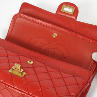 Chanel Classic Flap Bag Leer in Rood