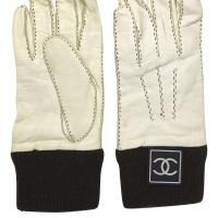 Chanel Leather / cashmere gloves
