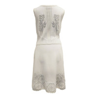 Red Valentino Kleid aus Baumwolle in Weiß