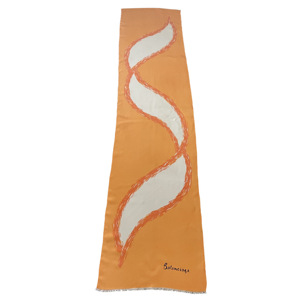Balenciaga Schal/Tuch aus Seide in Orange