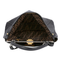 Fendi Peekaboo Bag Leer in Zwart