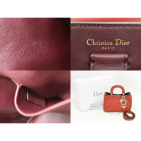 Dior Diorissimo Bag Medium Leer in Rood
