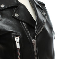 Saint Laurent Jacket/Coat Leather in Black
