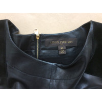 Louis Vuitton Kleid aus Leder in Schwarz