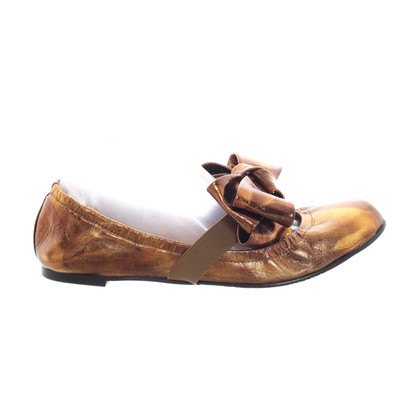 ras Slippers/Ballerinas Leather in Brown