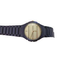 Yves Saint Laurent Armbanduhr aus Stahl in Blau