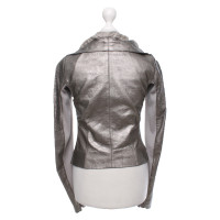 Rick Owens Jacket/Coat Leather in Silvery