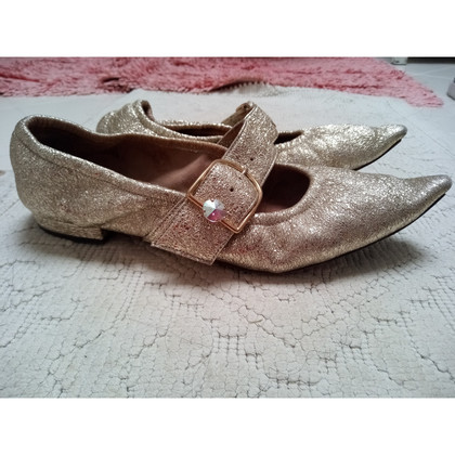 L'autre Chose Slippers/Ballerinas Leather in Gold