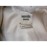 Hermès Giacca/Cappotto in Lana in Crema