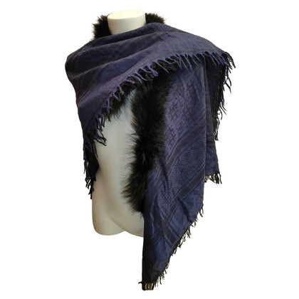 Velvet Schal/Tuch aus Wolle in Schwarz