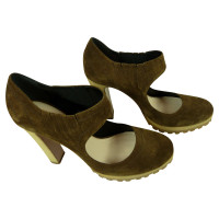 Prada Pumps/Peeptoes en Daim en Marron