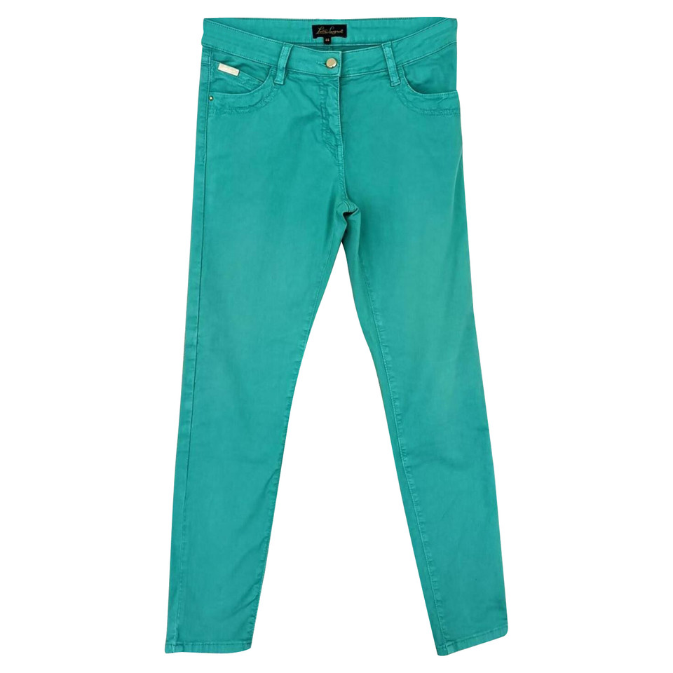 Luisa Spagnoli Trousers Cotton in Turquoise