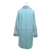 Escada Jacket/Coat Fur in Turquoise
