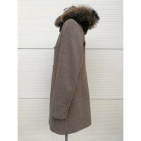 Mabrun Jacke/Mantel aus Wolle in Braun