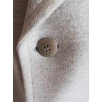 Gianni Versace Jacke/Mantel aus Wolle in Grau