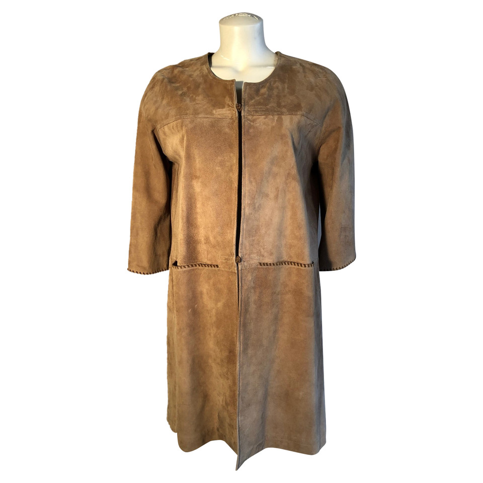 Simonetta Ravizza Jacket/Coat Suede in Brown