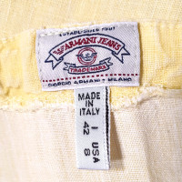 Armani Jeans Kleid aus Leinen in Gelb