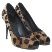 Giuseppe Zanotti Peeptoes met dierlijke patroon