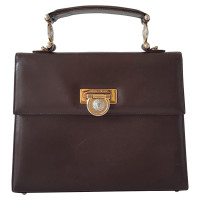 Gianni Versace Tote bag Leather in Brown
