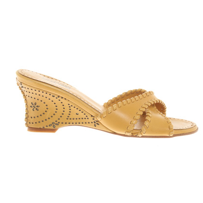Lottusse Sandals Leather in Yellow