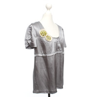 Vera Wang Top en Soie en Gris