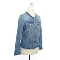 7 For All Mankind Jacket/Coat Cotton in Blue